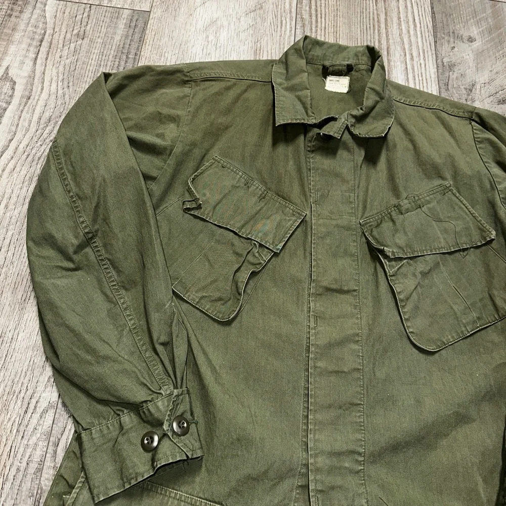 Vintage Vietnam era 1967 Military Olive green shirt Fatigue leisure combat shirt - Picture 5 of 10